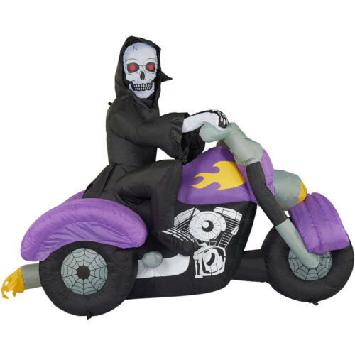 HISKBIKE81-L Haunted Hill Farm HISKBIKE81-L 8ft Inflatable Skeleton on Motorcycle with Lights 192487339145 Y 20 99.99 119.99 76 $2.28 $104.99 38.14% 27.61% $26.71 104.99