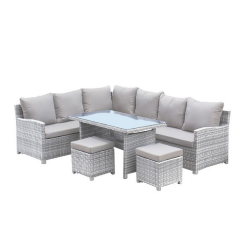 Athens 5-Piece Sectional Dining Set with Cushions