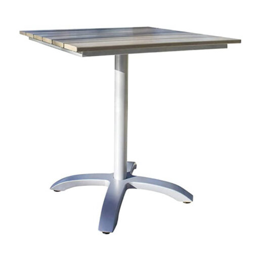 Hospitality Rattan Ultra 28" Slatted Artificial Wood Table