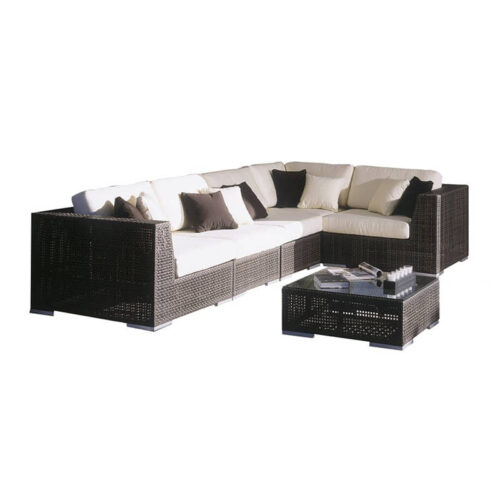 Hospitality Rattan Soho 6-Piece Modular Sectional Set