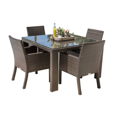 Hospitality Rattan Fiji 5-Piece Armchair Dining Set