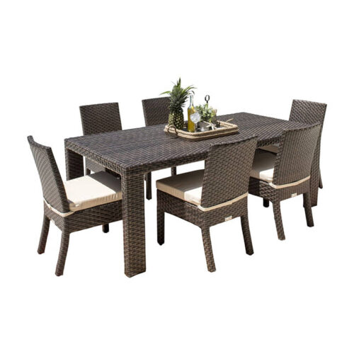 Hospitality Rattan Fiji 7-Piece Side Chair Dining Set