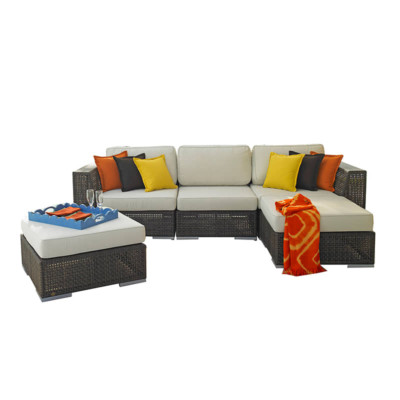 Hospitality Rattan Soho 5-Piece Modular Sectional Set