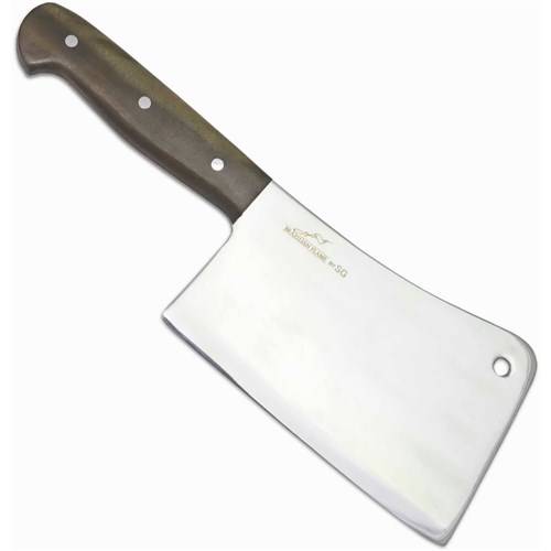 Brazilian Flame 10" Meat Cleaver Stainless Steel 3mm with Leather Case