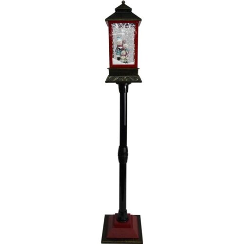 Christmas Time 49 Snowing Mini Streetlamp with Snowman Scene 1