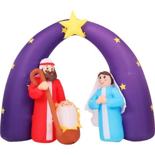 Christmas Time 7 Inflatable Nativity Scene with Lights 1