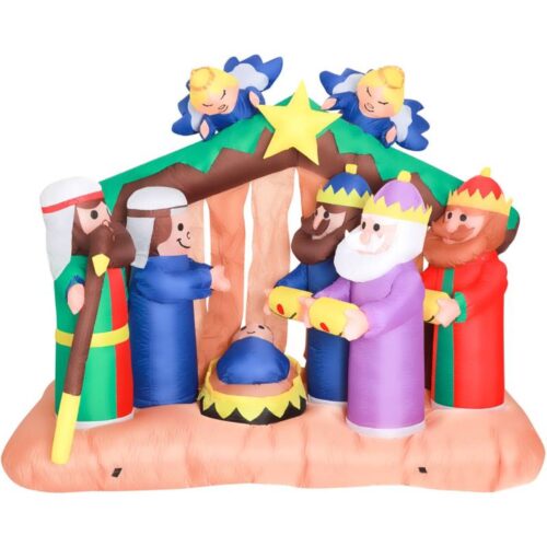 Christmas Time 8 Inflatable Nativity sence with Lights 1