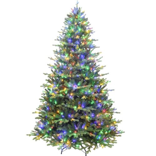 Fraser Hill Farm 7.5 Oregon Pine Christmas Tree with Multi-Colored LED Lights 1