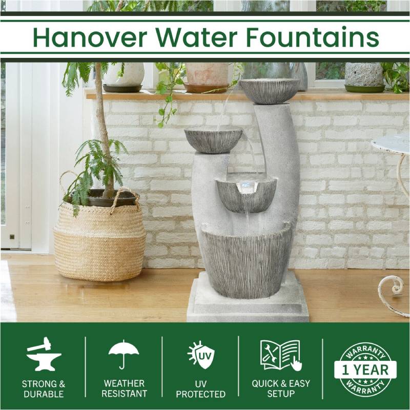 Hanover HAN046FNTN-02 42in Polyresin Fountain with Lights 3