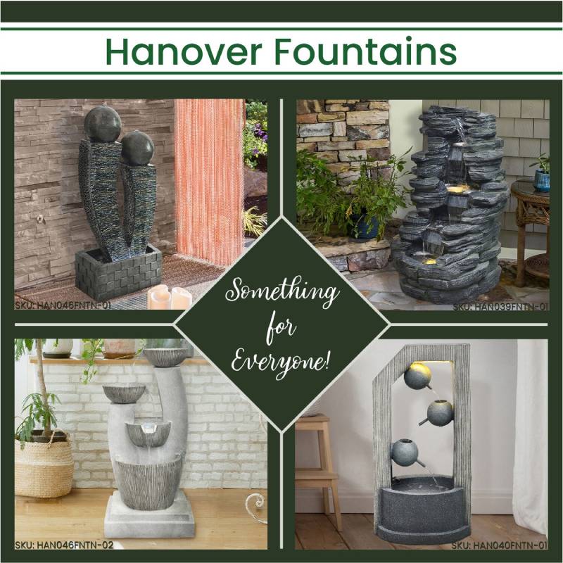 Hanover HAN046FNTN-02 42in Polyresin Fountain with Lights 5