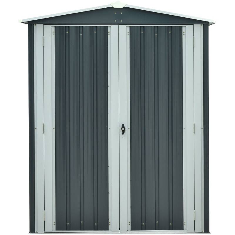 Hanover HANAPEXSHD-GW Galvanized Steel APEX Patio Storage Shed 3 x 5 x 6 1