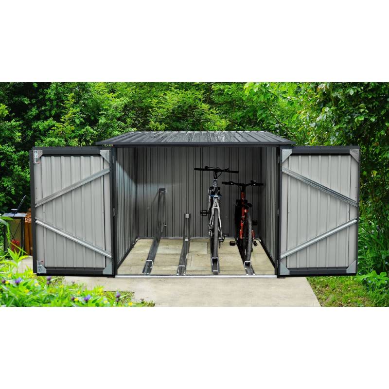 Hanover HANBIKESHD-GRY Galvanized Steel Bicycle Storage 7 x 7 4