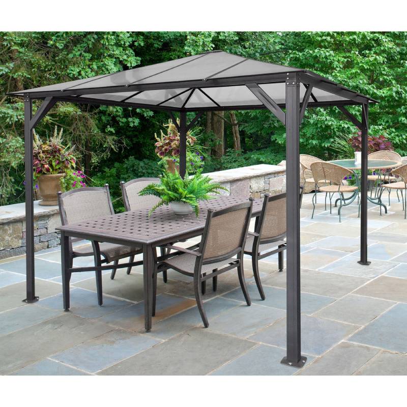 Hanover HANGAZ10X10-GRY 10 x 10 Aluminum Hardtop Gazebo 3