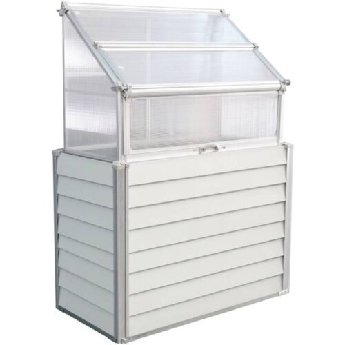 Hanover HANGHGBMN-1WHT 5.5 Single Raised Garden Bed_Greenhouse 47 x 24.4 x 66.6 1