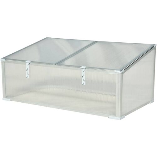 Hanover HANGHMN-1NAT Single Mini Cold Frame Greenhouse 39 X 23.5 X 17 1