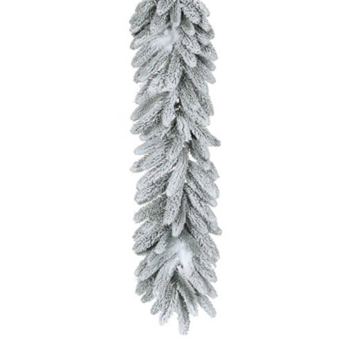 Fraser Hill Farm 9' Icy Frost Snow Flocked Garland