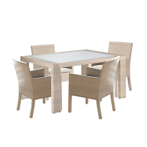 Hospitality Rattan Rubix 5-Piece Armchair Dining Set