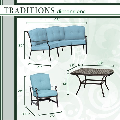Traditions 4 Piece Deep Seating Set - Image 3