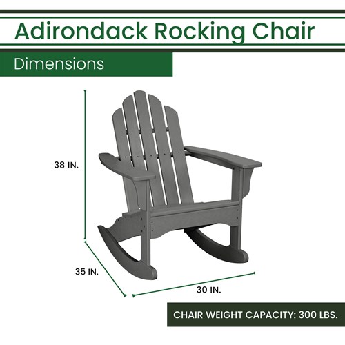 All-Weather Adirondack Rocking Chair - Image 5