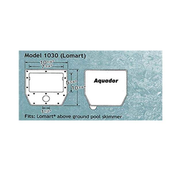 Aquador 1030 Lomart Above Ground Skimmer Faceplate and Lid - Image 2