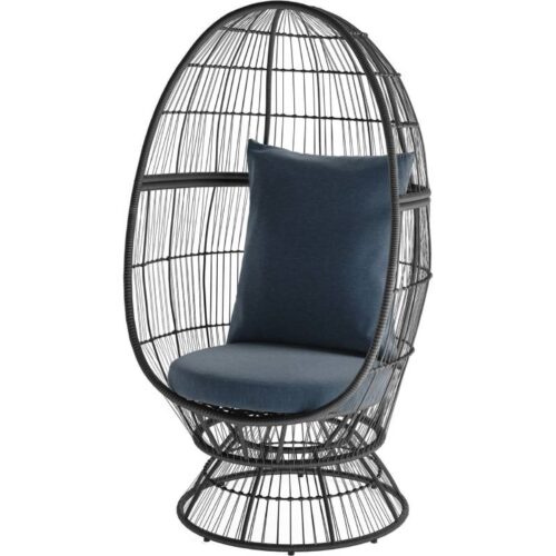 Hanover Ava Stationary Single Swivel Egg Chair with Cushions 1