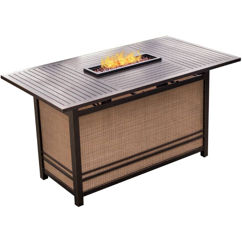 Hanover Fontana 7pc Fire Pit Dining Set 10