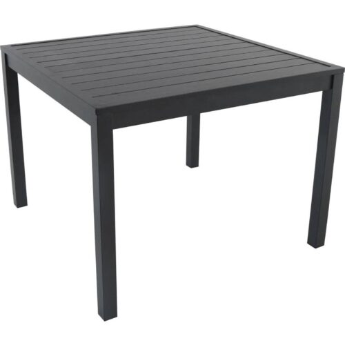 Hanover Naples 38 Aluminum Slat Square Table 1