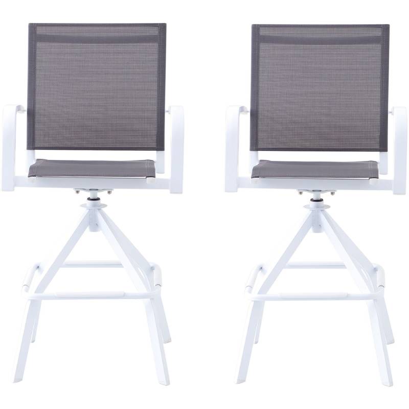 Hanover Naples Aluminum Sling Bar Chair Set 10