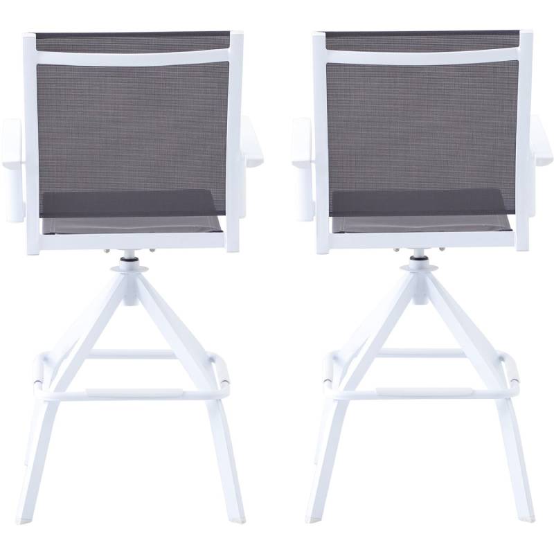 Hanover Naples Aluminum Sling Bar Chair Set 7
