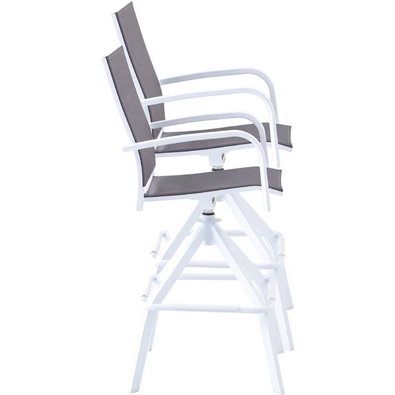 Hanover Naples Aluminum Sling Bar Chair Set 9