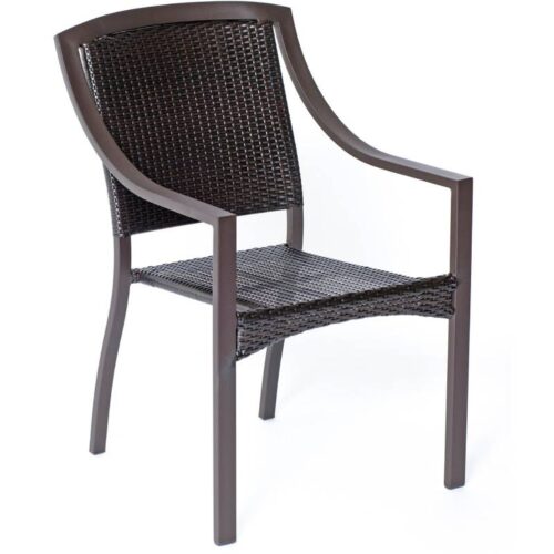 Hanover Orleans Aluminum Square Back Stacking Bistro Chair 1