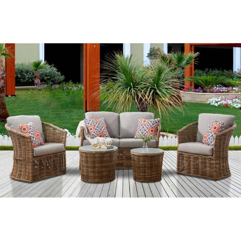 Hanover Trinidad 5pc Deep Seating Set 7
