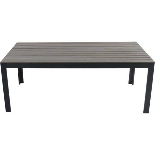 Hanover Tucson Aluminum Faux Wood Top Table 1