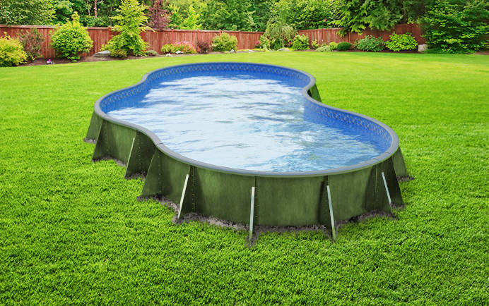 12' x 23' Lagoon Hydra Steel Step DIY Semi-Inground Pool Kit