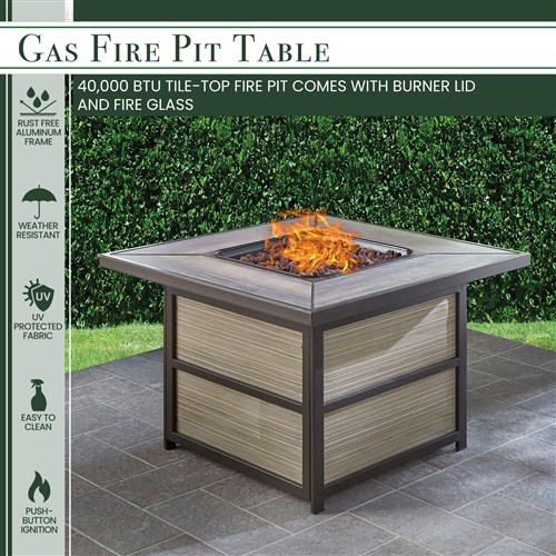 Orleans 5 Piece Fire Pit Dining Set - Image 3