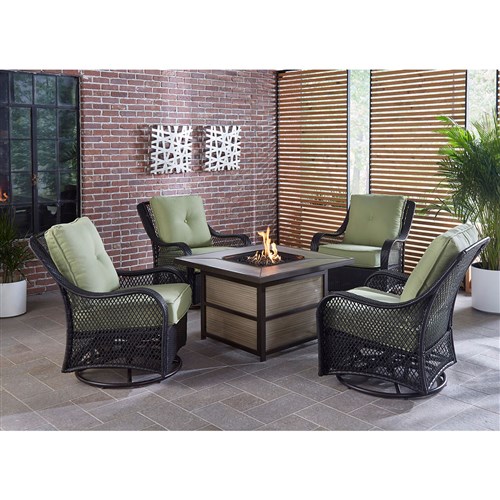 Orleans 5 Piece Fire Pit Dining Set - Image 10