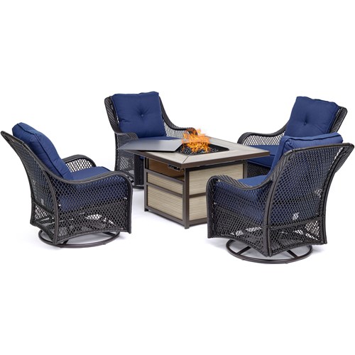 Orleans 5 Piece Fire Pit Dining Set - Image 14