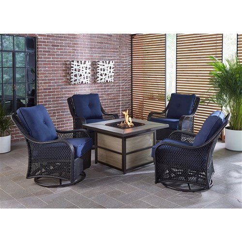 Orleans 5 Piece Fire Pit Dining Set - Image 8