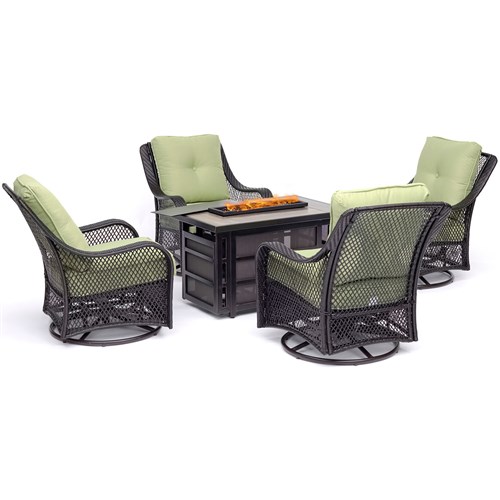 Orleans 5 Piece Fire Pit Dining Set - Image 17