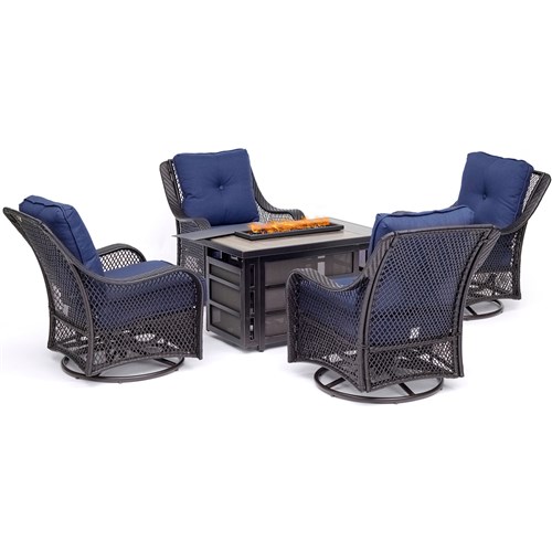 Orleans 5 Piece Fire Pit Dining Set - Image 18