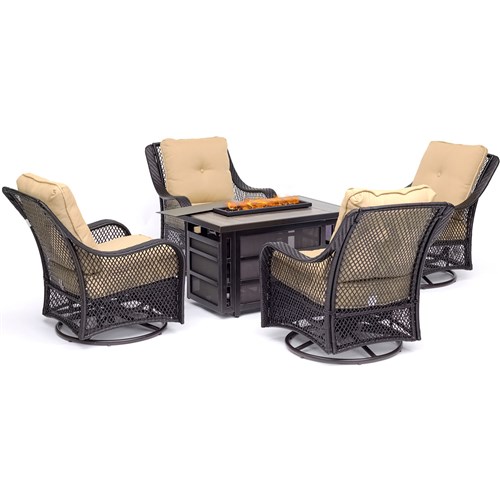 Orleans 5 Piece Fire Pit Dining Set - Image 15