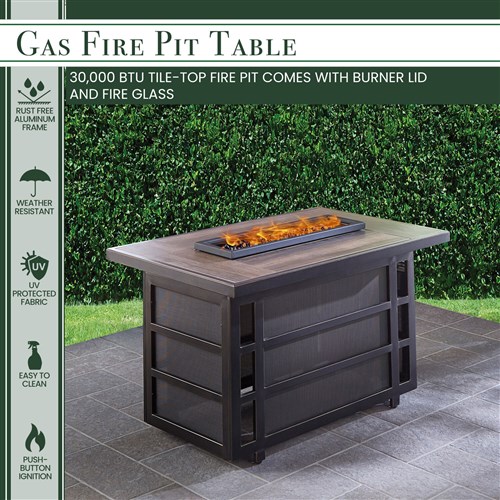 Orleans 5 Piece Fire Pit Dining Set - Image 2