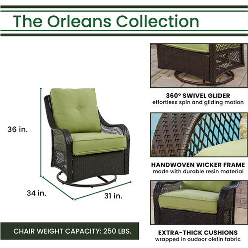 Orleans 5 Piece Fire Pit Dining Set - Image 7