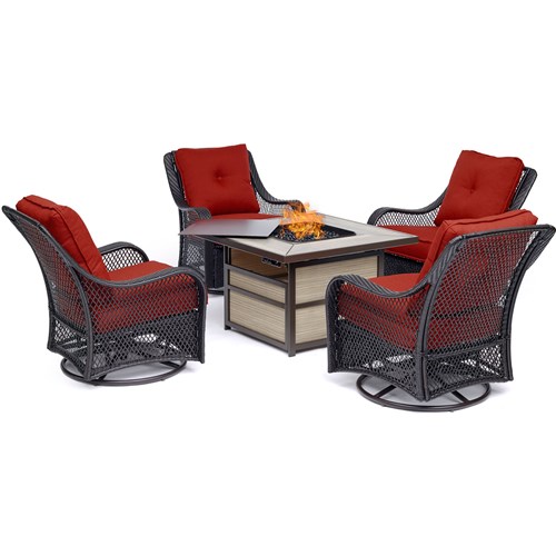 Orleans 5 Piece Fire Pit Dining Set - Image 12