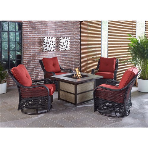 Orleans 5 Piece Fire Pit Dining Set - Image 9