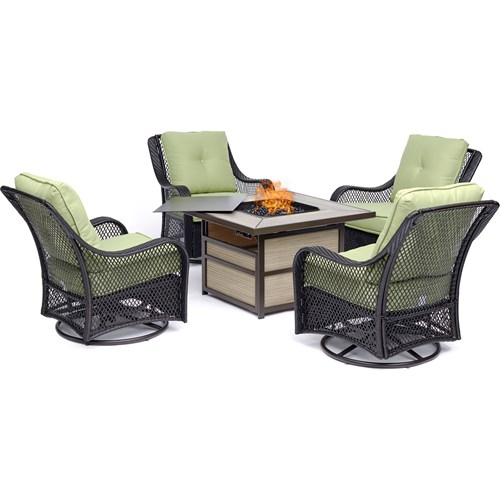 Orleans 5 Piece Fire Pit Dining Set - Image 13