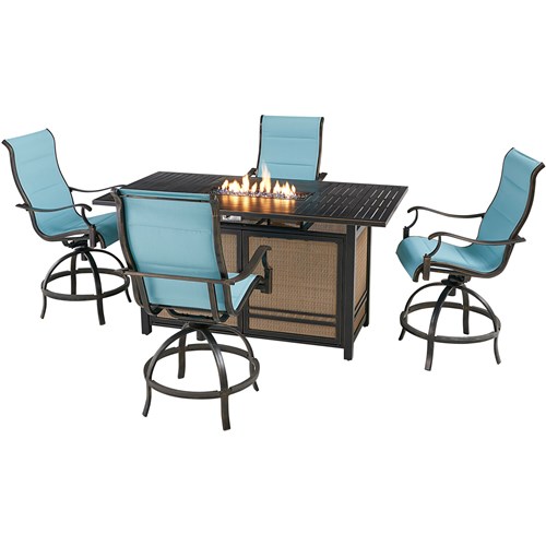 Traditions 5 Piece High Top Fire Pit Dining Set - Image 8