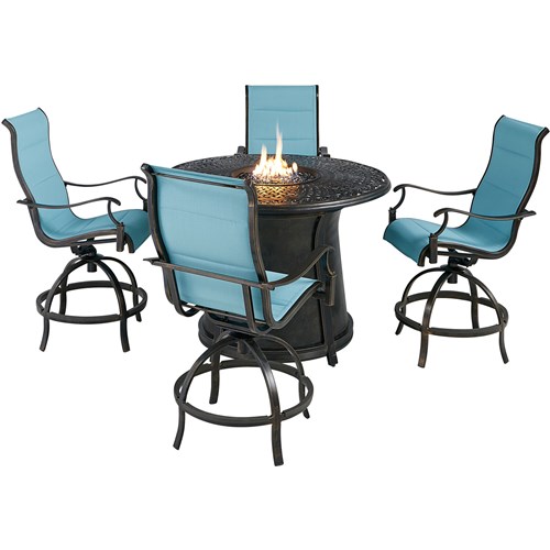 Traditions 5 Piece High Top Fire Pit Dining Set - Image 12