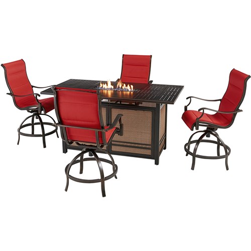 Traditions 5 Piece High Top Fire Pit Dining Set - Image 9