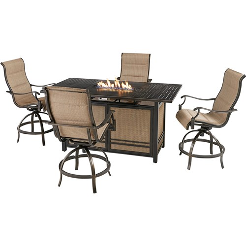 Traditions 5 Piece High Top Fire Pit Dining Set - Image 10